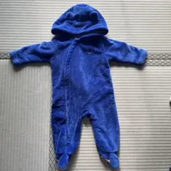 BABiESRUS フード付きロンパース 80 ネイビー