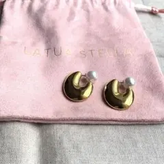 LATUA STELLA 2wayゴールドパールピアス