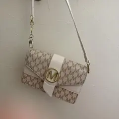 Mロゴ モノグラム ショルダーバッグ