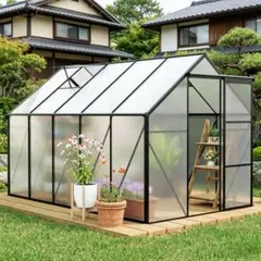 温室 保温 温室棚 収納庫 園芸用ビニールハウス 植物 防雨 防寒 多機能 透明のサムネイル