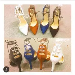 エスペランサ レースアップパンプス黒 R&E.RANDA.DIANA好きにも
