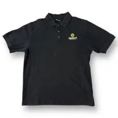 NIKEGOLF 刺繍ロゴ スウォッシュ 半袖 ポロシャツ 古着 企業ロゴ M