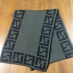 【FE71】 FENDI フェンディ マフラー ズッカ グレー ブラック