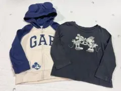 BabyGAP Disney ミッキー パーカー& 長袖Tシャツ 2点セット