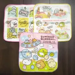 すみっコぐらし プチタオル 3枚セット ミニタオル 綿100% タオルハンカチ