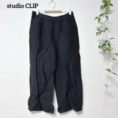 studio CLIP 스튜디오 클립 대마 레이온 캐주얼 팬츠 블랙 M