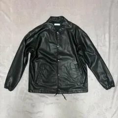 BEAUTY&YOUTH ブラックエコレザーコート S