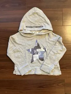 SLAP SLIP フード付きパーカー（薄手トレーナー） 110サイズ グレー