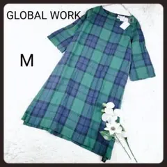 【タグ付き未使用】GLOBALWORK 2WAY フレンチリネン ワンピース Mのサムネイル