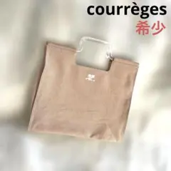 新品 タグ付 courreges 90s ハンドバッグ レッド クレージュ ロゴ
