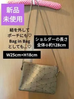 【新品】ショルダーバッグ サコッシュ ポーチ バックインバック レディース