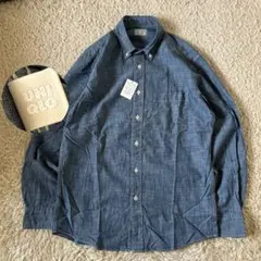00s】old uniqlo デッドストック　インディゴ染め　ダンガリーシャツ