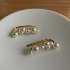 2個セット イヤーカフ パール