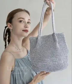 hayni ヘイニ Lunenta クロシェ編み トートバッグ メタリック - メルカリ