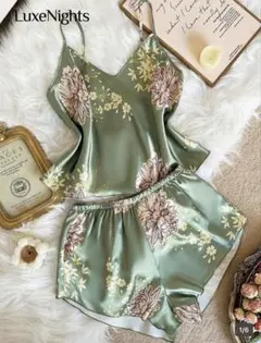 SHINE LuxeNights レディース ルームウェア セットアップ 花柄のサムネイル