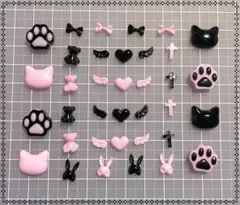 地雷系 ❤︎ 量産型 ❤︎ ゆめかわ ❤︎ 肉球 ネイルパーツ