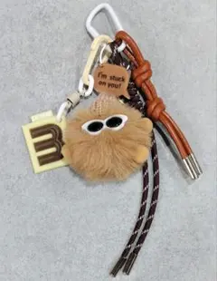 じゃらじゃらキーホルダー バッグチャーム キーチャーム　キャラクター　茶系