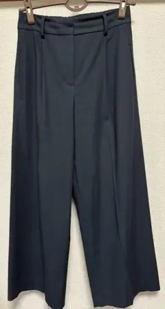☆プラステ PLST☆ワイドパンツ ネイビー グレー M リネンブレンド