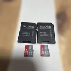SanDisk 128GB microSDXCカード 2個アダプター付き