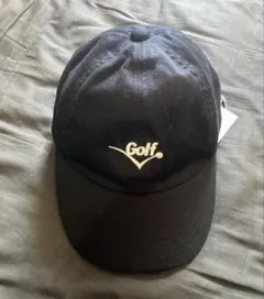 新品　ラッセルノRusseluno Golfロゴ刺繍キャップ ブラック