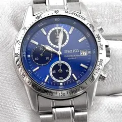 極美品/メンテ済】SEIKO クロノグラフ6T63-00B0 ブルー文字盤 - メルカリ