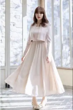 her lip to bicolor knit dress set M