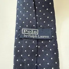 ❤️Polo by Ralph Lauren ネイビー ドット柄 ネクタイ⑯のサムネイル