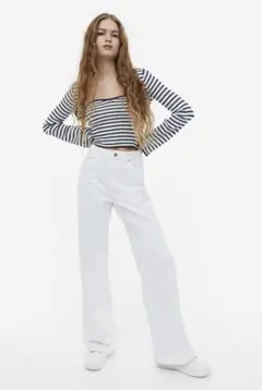 新品未使用 タグ付き 完売商品！H&M ツイルワイドパンツ　34