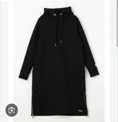 NICOLE white フードワンピース サイドジッパー付き