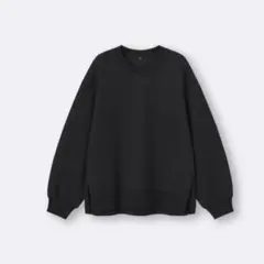 GUパフスウェットオーバーサイズプルオーバーブラックMサイズ