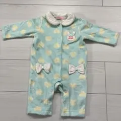 水色ハート模様ロンパース 70