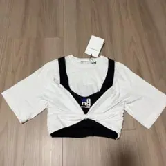 美品 Alexander Wang レイヤード風 クロップドTシャツのサムネイル