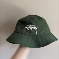 Stussy ダークグリーン バケットハット L/XL