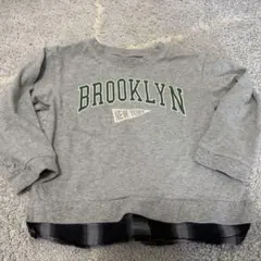 BROOKLYN ロゴ カットソー グレー110のサムネイル