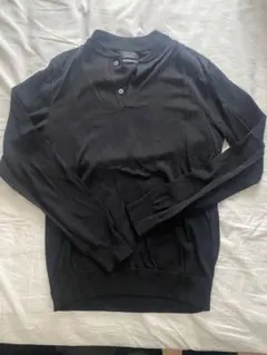 ZARA MAN 黒 長袖ポロセーター