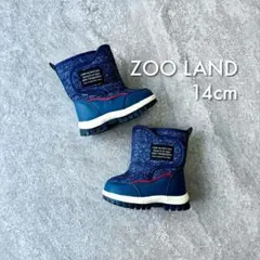 ZOO LAND スノーブーツ 14cm デニム ネイビー