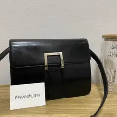 《美品》SAINT LAURENT（サンローラン）レザー ショルダーバッグ 黒