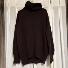 スピックアンドスパン　カシミヤ混　 タートルネック ニット　プルオーバー