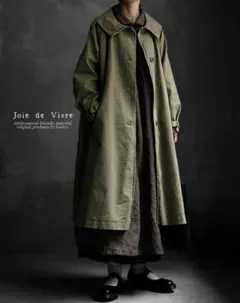 joie de vivre コットンリネンヴィンテージ春コートのサムネイル