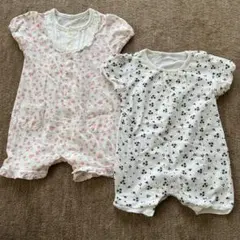 花柄ロンパース2点セット