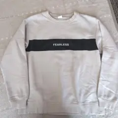 デビロック　FEARLESS ロゴ入り ベージュ トレーナー160cm