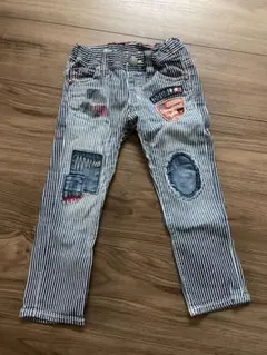 ミキハウス DOUBLE.B ストライプ パンツ 100サイズ