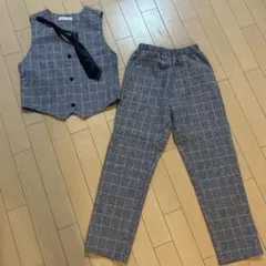 SHEIN フォーマルスーツ 10Y グレー系チェック