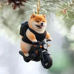 柴犬 チャーム アクリル ストラップ 両面 バイク アクセサリー キーホルダー