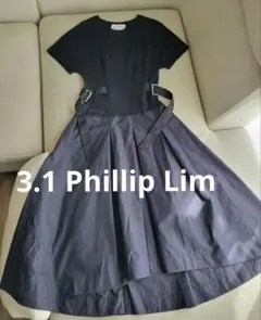3.1 Phillip Lim ロングワンピース ドレス サイドベルト ブラックのサムネイル
