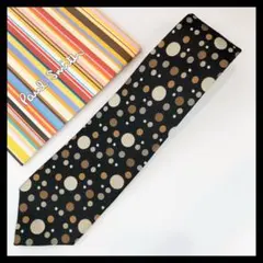 【美品】ポールスミス ネクタイ 水玉柄 ブラック系