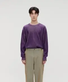 LEMARD Two-tone diagonal round knit