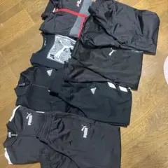160cm ジャージ上下 セットアップ 黒 男の子 PUMA adidas