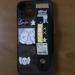 KAWSデザイン ブラックソフトケース　iPhone14