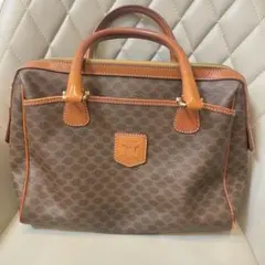 セリーヌ　ミニボストン　ハンドバッグ　マカダム柄　オールドセリーヌ